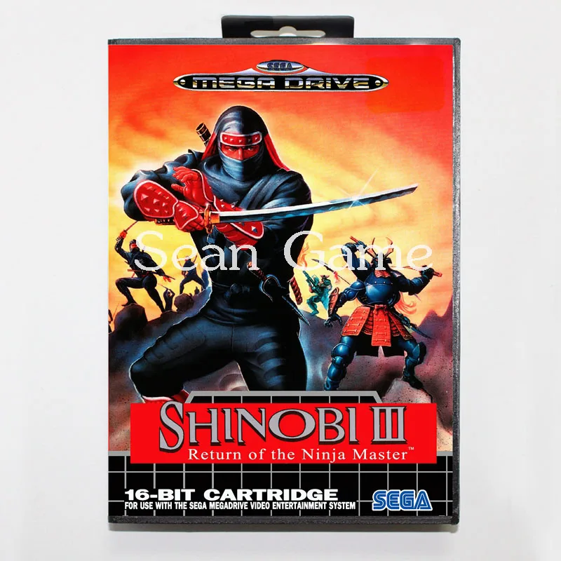 16-битная игровая карточка Elevata для Sega Mega Drive Shinobi3 возврат чехла ниндзя с розничной