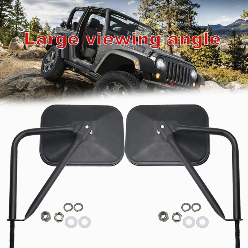 OffroadCarSideRearviewMirrorAdjustableRearViewMirrorsforJeep