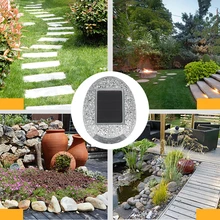 Солнечный водонепроницаемый путь свет форма камня солнечные наземные лампы светодиодный открытый подсветка для сада для подъездная дорога газон