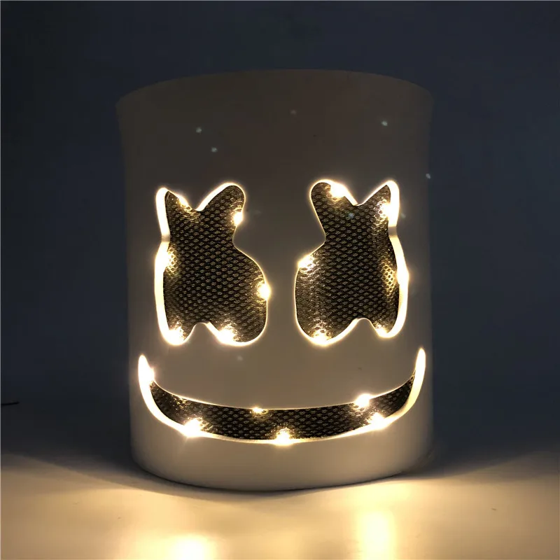 Cotton Candy Сияющий повязка на голову COS Электрический слогов ди-джей Marshmello повязка на голову к Хэллоуину