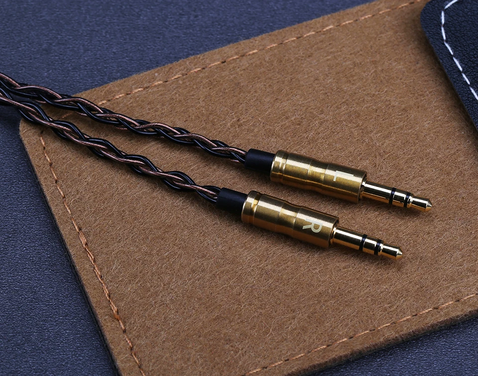 OPENHEART 8 Core Cable for Headphone 1 to 2 jack 3.5/2.5/4.4mm Balance Upgrade Replacement Silver Cables 1.4m Personality