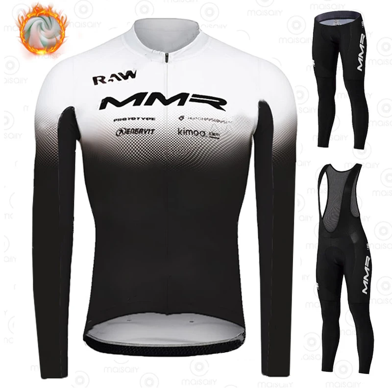 Conjunto de ropa de Ciclismo para hombre, Jersey de manga larga con forro polar, pantalones de Ciclismo de y carretera, Culotte y Maillot, invierno, 2021|Conjuntos ciclismo| - AliExpress