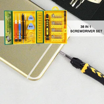 

Delicate Durable 38 in 1 Steel Small Precision Laptop Multi-purpose Computer Mobile Phone Screwdriver Hardware Repair Tool Kit