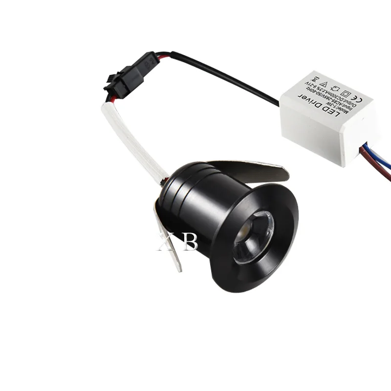 1W 3W led Spotlight Cabinet Mini Spot Light Recessed Down light Cupboard Showcase Display Light 110-240V 12V Aluminum Body