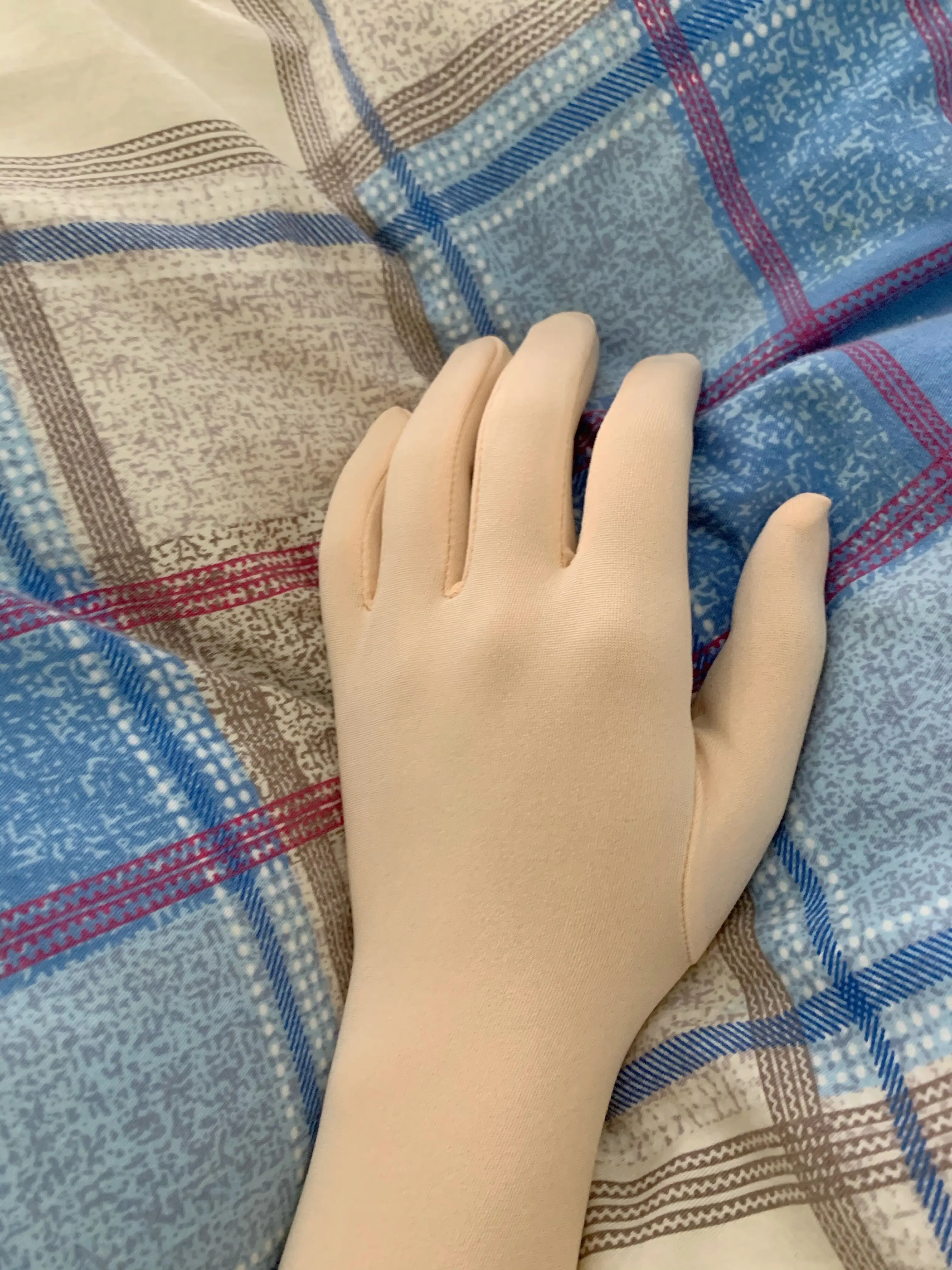 Women's None Shiny Flesh Spandex Long Gloves Fetish Men's Cosplay Kigurumi Gloves Crossdresser
