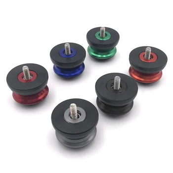 

2PCS 6MM Motorcycle Parts Accessories Hollowing out Swingarm Spools Sliders Motorbike Axle support Rotating screw slide Univers