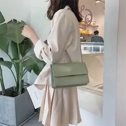 Новая стильная женская новая стильная Корейская простая женская сумка на одно плечо Маленькая квадратная сумка текстурированная модная