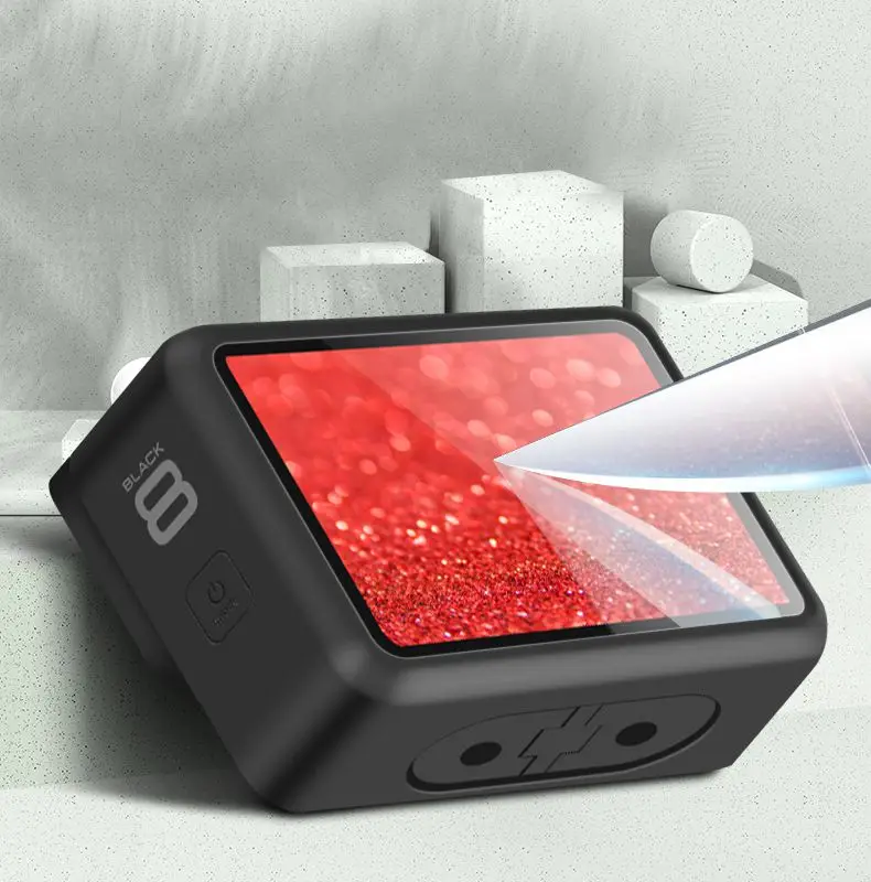Закаленное стекло MountDog для GoPro Hero 8 черные аксессуары Защитная пленка экрана Go Pro