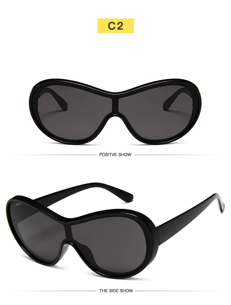 Europe and the United States trend sunglasses personality piece sunglasses sunglasses oval show windproof sunglasses