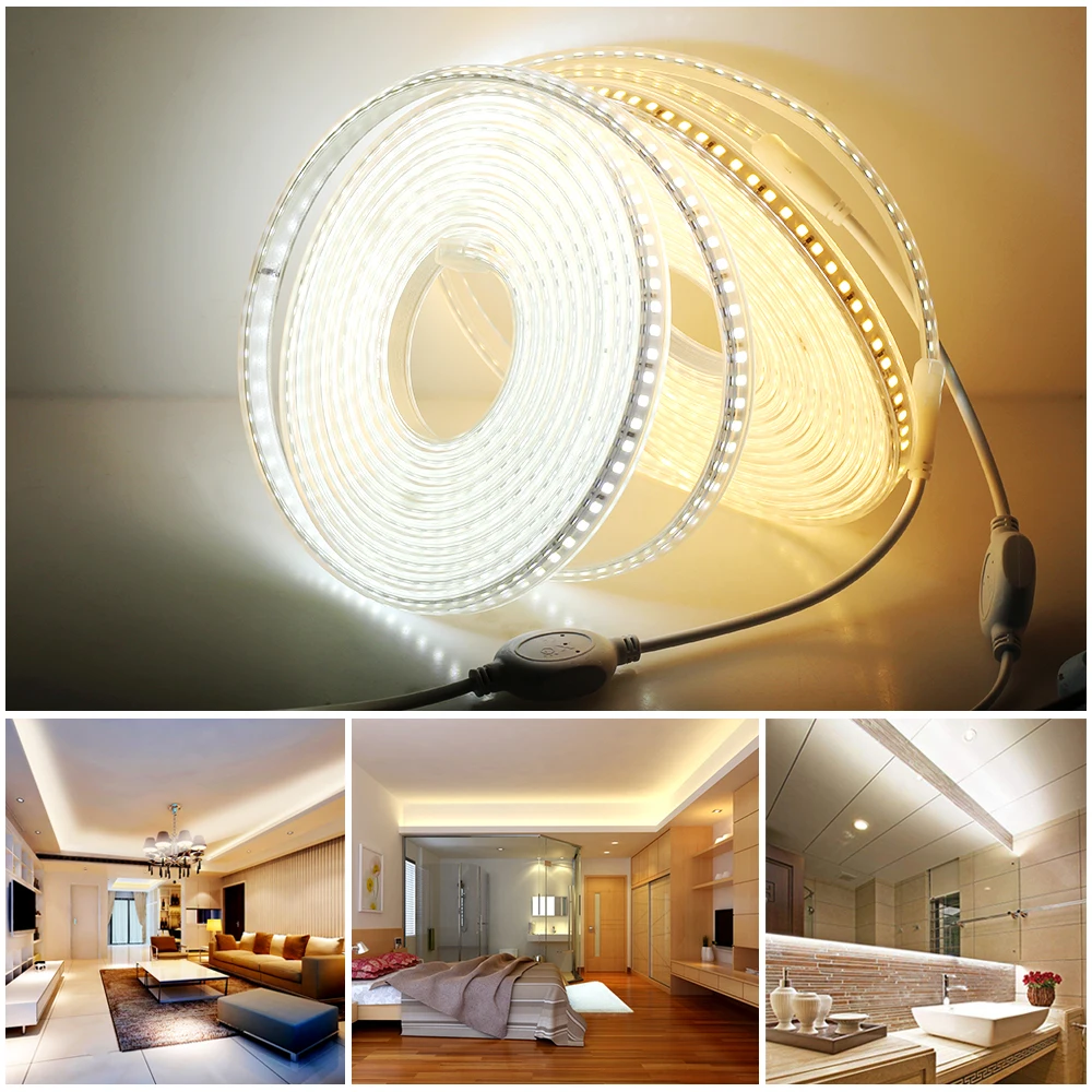 New Arrival 220V LED Strip 4040 High Safety High Brightness 120LEDs/m 13W/m Waterproof Flexible LED Light The Best LED Strip. images - 6