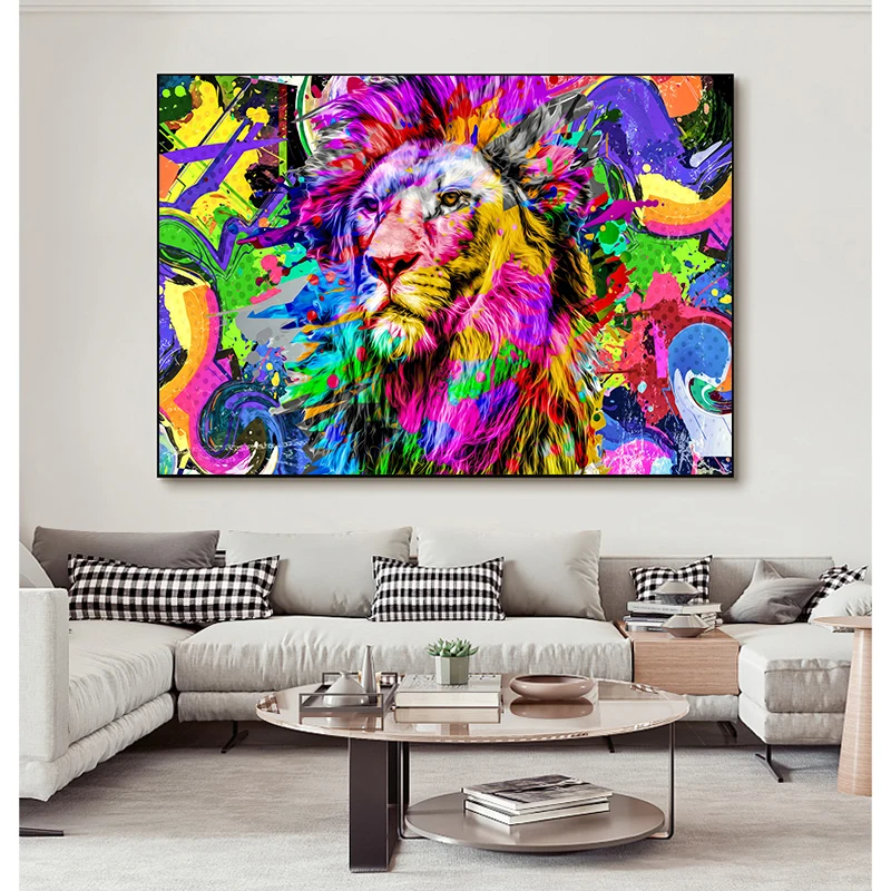 Psychedelic Colorful Abstract Canvas Print Painting Home Decor Wall Art Artwork 