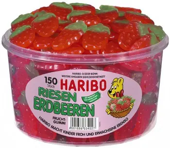 

Haribo Riesen Erdbeeren 1.350kg, Inhalt 150 Stück