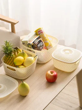 

New Nordic Storage Baskets Art Snacks Candy Fruit Basket for Living Room Desktop Kitchen Organizer Basket