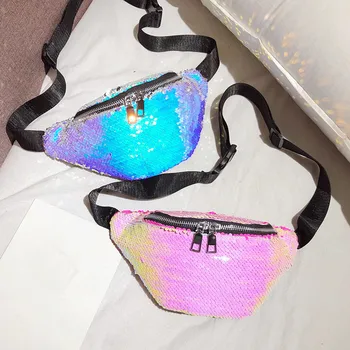 

Fashion Waist Bags Women Waist Fanny Packs Belt Bag Luxury Brand sequins Chest Handbag Waist Packs Purse
