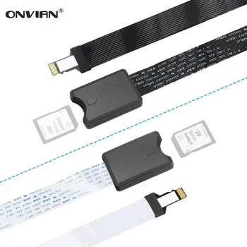 

Onvian Micro SD to SD Card Extension Cable TF to Micro SD Card Reader Flexible Extender Adapter for Car GPS 3D Printer TV DVD