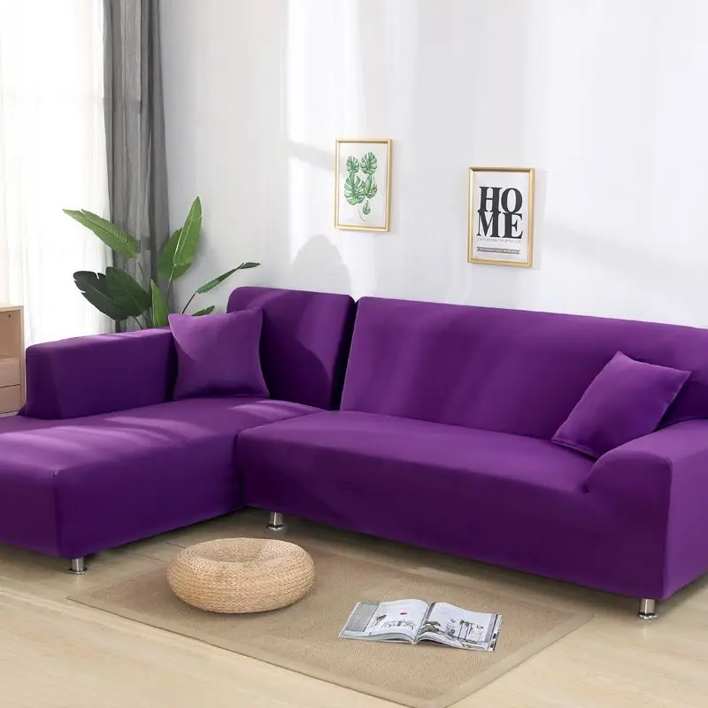 1/2/3/4 Seater Sofa Cover Pure Color Slipcover/Sofa cover Elastic Cushion Sofa Case Protector 16 Colors Slipcover/Sofa cover