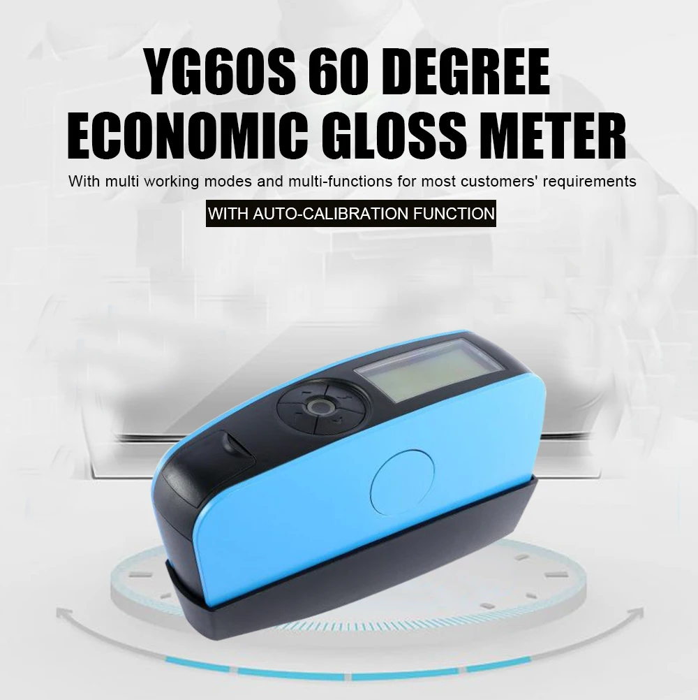 YG60S 60 градусов экономичный измеритель блеска краски чернила керамический мрамор тестер очистка поверхности измерения глоссметр