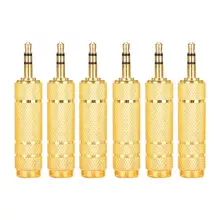 6,5 мм гнездо до 3,5 мм штекер стерео аудио адаптер, разъём конвертер микрофон