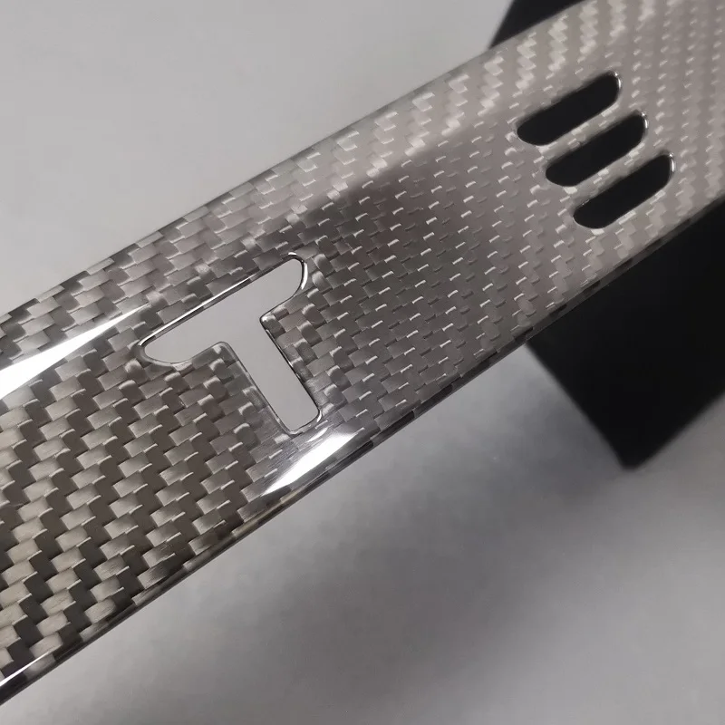 100% Carbon Fiber Car Rear Sign Trim Strip For Tesla Model S 2016-2018 Trunk Body Letter LOGO Sticker Accessories