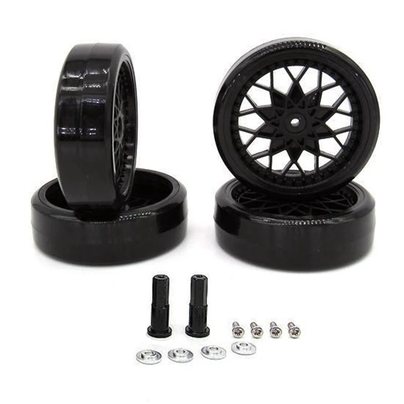 

Hard Pattern Drift Tire Tyre Wheel with Metal 5mm Wheel Hub Hex Adapter for WPL D12 1/10 RC Car Upgrade Parts