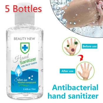 

70ml Portable Bacteriostatic Hand Sanitizer Disposable Disinfectant Gel Hand Sanitizer Wipe Out Bacteria Disposable Rinse Free
