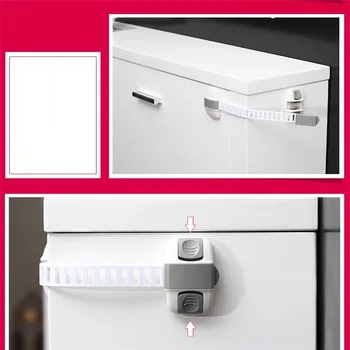 

New Fashion Safety Lock Protection Drawer Cabinet Refrigerator Lock Child Safety Multifunctional Adjustable Drawer Lock