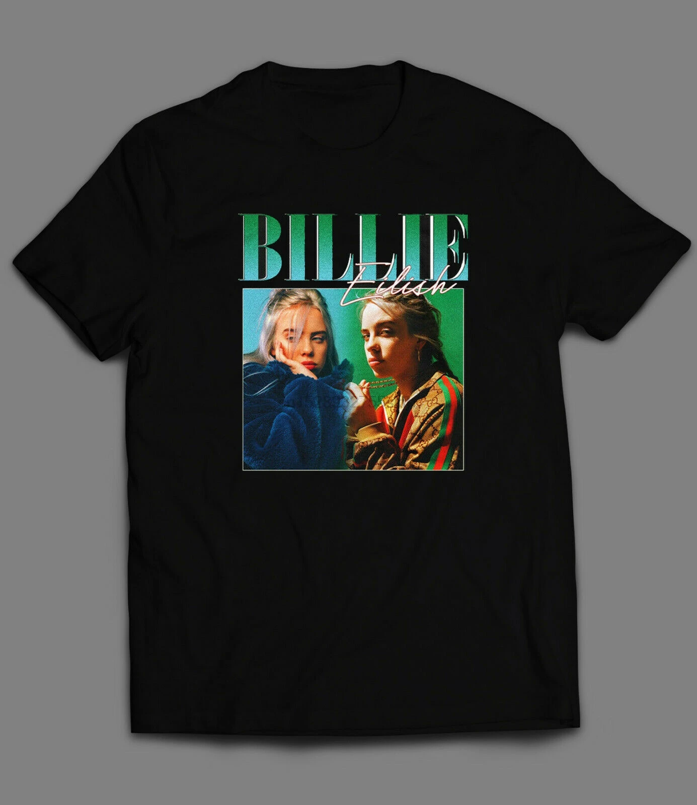 Billie Eilish 90s винтажная черная футболка унисекс размер S до 2XL | Мужская одежда