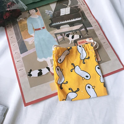 Корейский ulzzang Харадзюку Мультфильм Drawstring Женская Новая мода Портативный Путешествия Повседневная Женская Drawstring Карманный - Цвет: 1