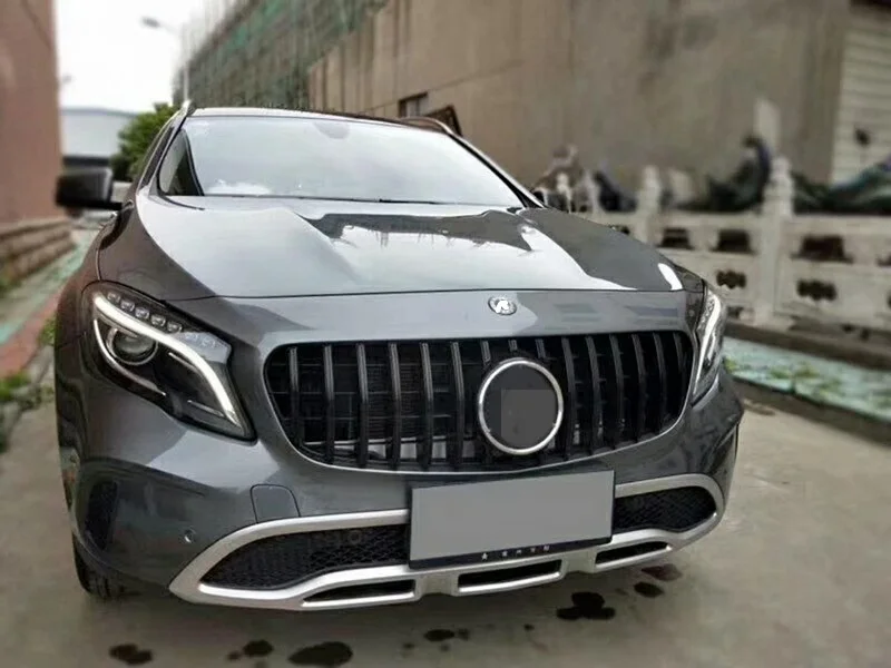 Продукт для Mercedes Benz GLA-class X156 GRT GLA200 GLA250- с эмблемой GT Стиль переднего бампера гоночная решетка
