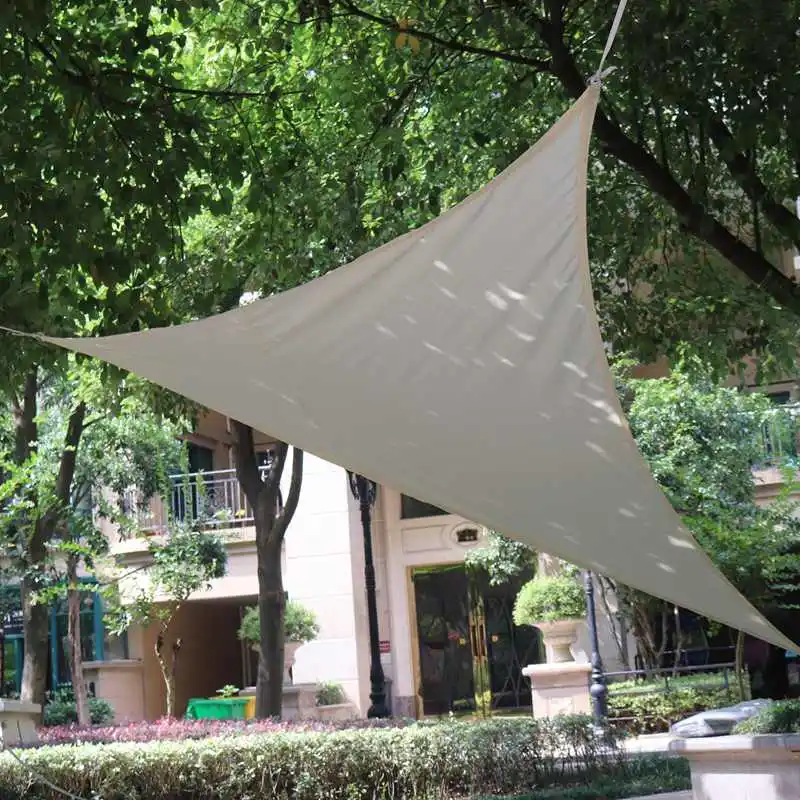 Polyester Fibre Triangle Sunshade Sail Canopy Patio Awning Garden 95% UV Shelte 