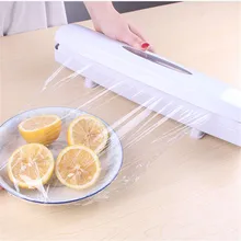 Креативный резак для консервантов, качественный пластиковый диспенсер для обертывания, уплотнение алюминиевой фольги, Восковая бумага, Многофункциональный кухонный режущий инструмент