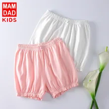 Антимоскитные шорты в Корейском стиле для девочек верхняя одежда летние детские шорты летние популярные штаны для маленьких девочек повседневные шорты со шнуровкой