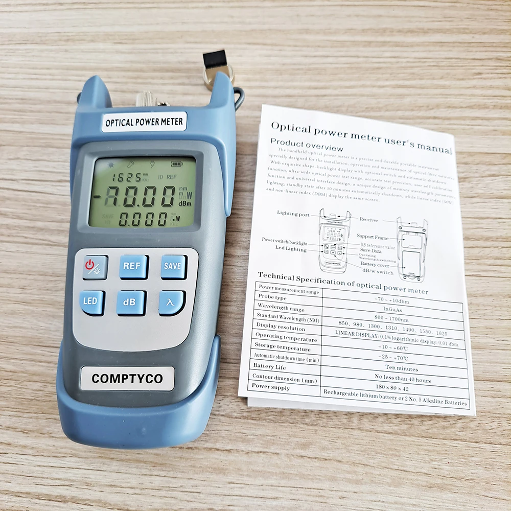 FTTH ToolKit with OPM -70~10dBm Optical Power Meter + AUA-6S Cleaver + 10MW VFL Visual Fault Locator + CFS-3 + Wire stripper fast connect fiber connectors Fiber Optic Equipment