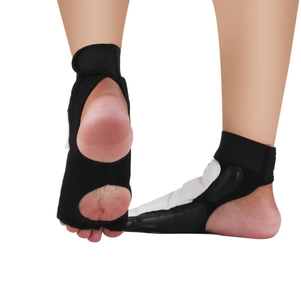 Пара протекторов для ног для тхэквондо из искусственной кожи для каратэ Sparring gear White
