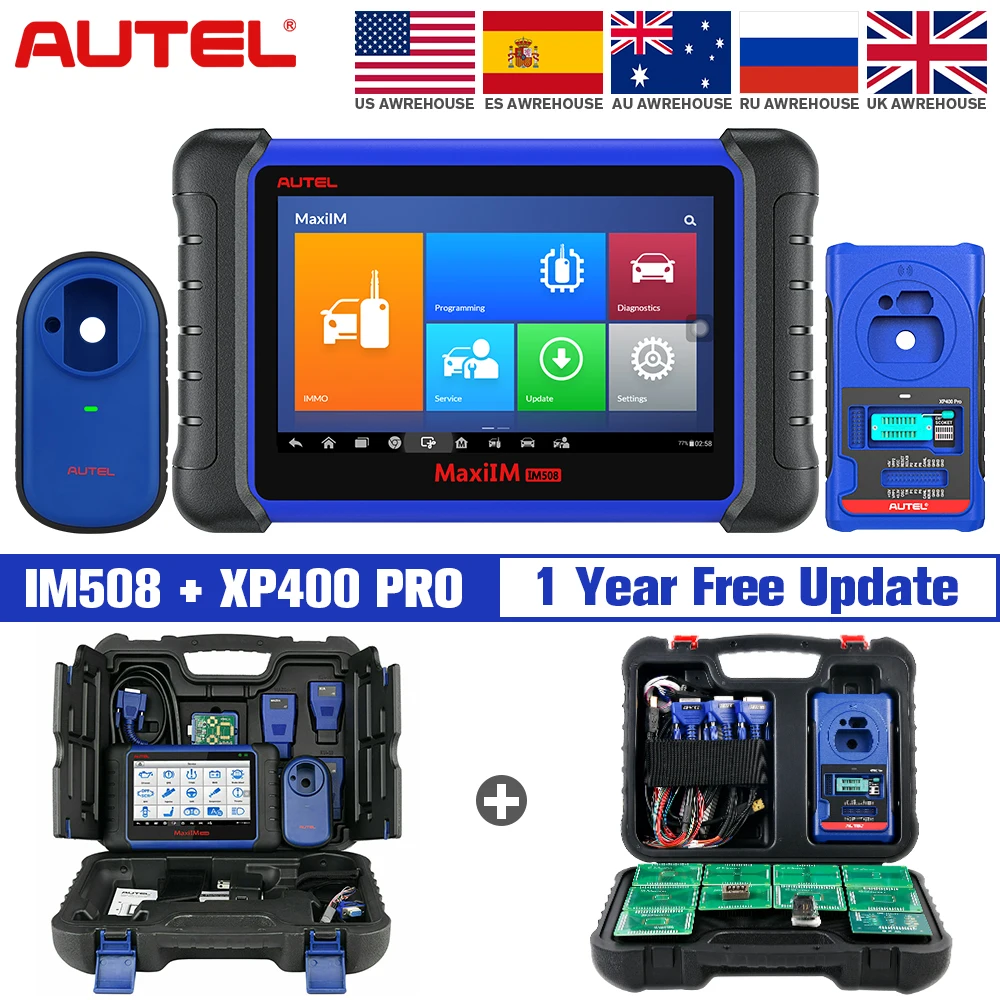 Autel MaxiIM IM508 и XP400PRO OBD2 все системы daignstic сканеры IMMO программирование ключей PK IM608 |