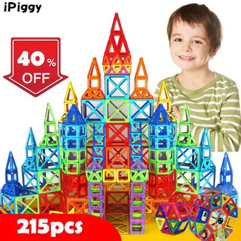 

215pcs Mini Magnetic Designer Construction Magnetic Blocks Educational Toys Set Model Building Toys For Kids Christmas Gift