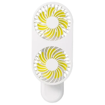 

Portable Mini Fan USB Charging Desk Handheld Fans Double Fan Blade