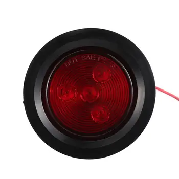 

Truck Trailer Warning Light 2.5" Round Side Marker Clearance Light 4LED 12V For Vehicles Truck Trailer Automobile Accessories