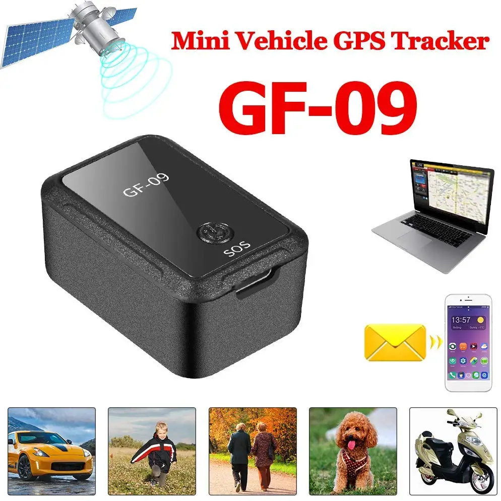 GF-09 gps-трекер для автомобиля, длительное время ожидания, GF-09 в режиме реального времени, водонепроницаемое устройство слежения, автомобильный трекер, GSM локатор для определения местоположения