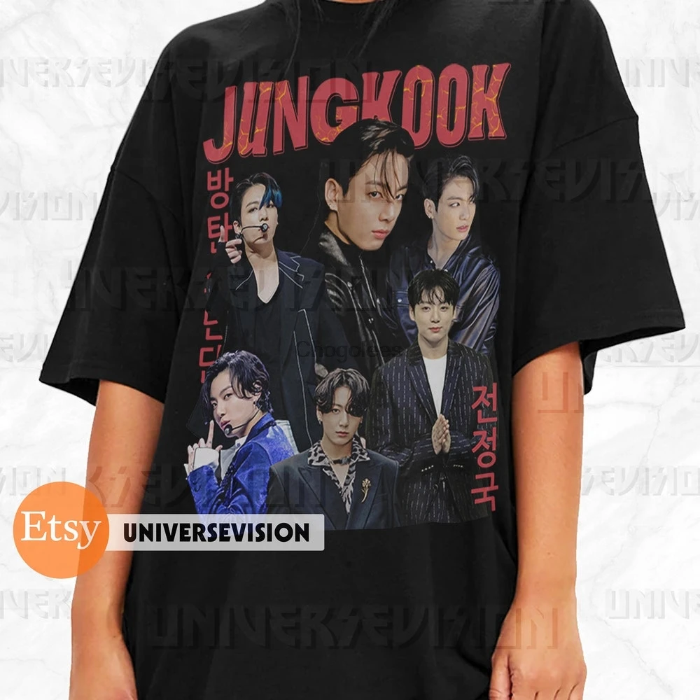 Jungkook рубашка Ретро винтажный Jeon JungkooK подарок для армии KPOP музыка Классическая 90-х