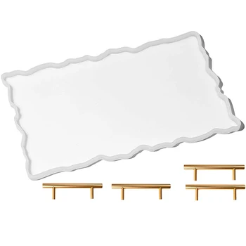 

Silicone Resin Tray Molds Irregular Silicone Coaster Making Table Mat DIY for Tea, Decoration, Desktop and Making Tray