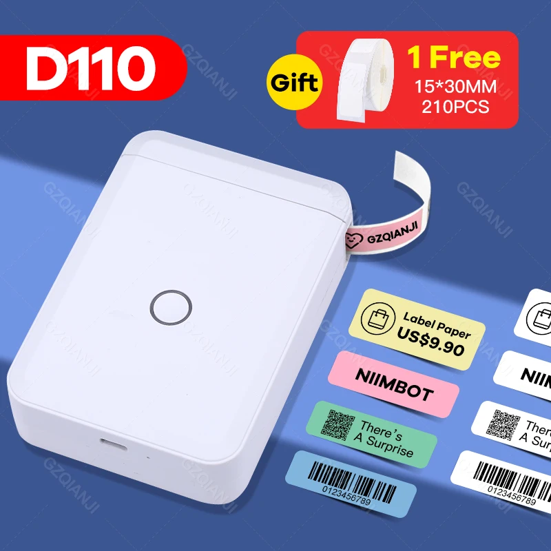 Принтер для этикеток Niimbot D110 рулон бумаги мини-наклейка Wireless Bluetooth | Компьютеры и