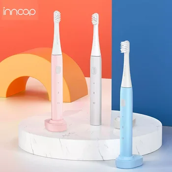 

3pc INNCAP Smart Electric Toothbrush 2 Cleaning Mode Sonic Toothbrush Whitening Oral Care automatic toothbrush brush head