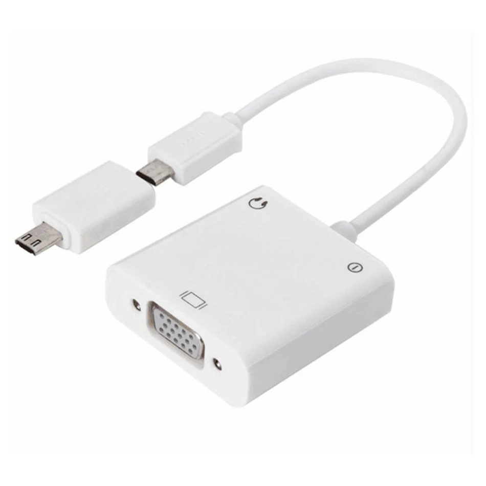 Новый адаптер Micro USB в VGA конвертер видео аудио микро HD мобильный телефон