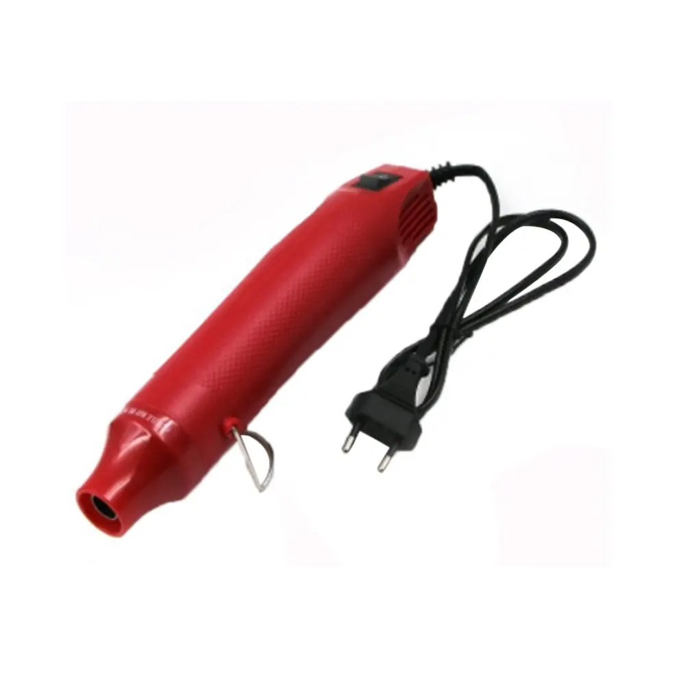 Pistola de calor de uso artesanal, herramienta eléctrica de aire caliente, pistola de temperatura de 300W con asiento de soporte