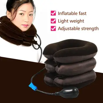

Neck Traction Brace Device Inflatable Air Neck Traction Device Massage Relaxation Soft Neck Cervical Collar Pillow Pain Stress