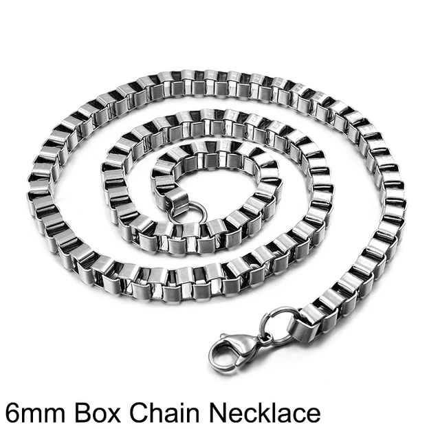6mm box necklace