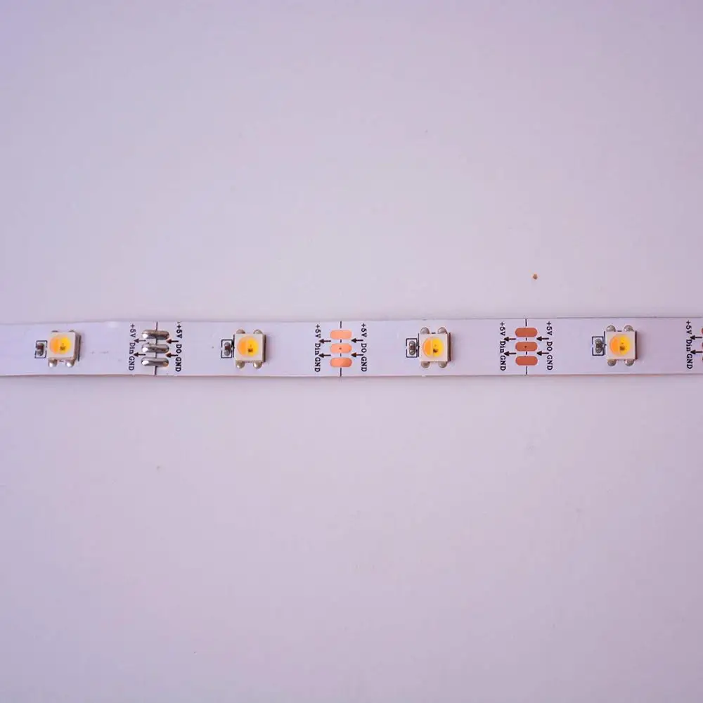 WWA Two White Color Add Amber Color SK6812(Similar WS2812B) 3.3 ft 1m 30leds/Pixels/m Individually Addressable 3 Color in 1 LED