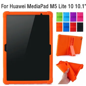

Shockproof Silicone Case For Huawei MediaPad M5 Lite 10 BAH2-W09/W19/L09 Cover For huawei M5 lite 10 10.1 inch Funda+Film+Stylus
