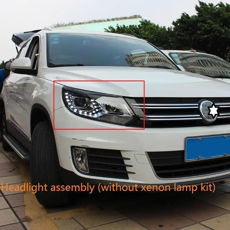 MODEL F Автомобильные ДХО дневные ходовые автомобильные Neblineros Led Para Автомобильные фары автомобильные фары в сборе 13 для Volkswagen Tiguan - Цвет: MODEL F